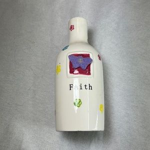 ⭐️ Dolgencorp Faith flower vase bottle shape almost 7” tall